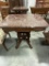 WALNUT VICTORIAN PARLOR STAND WITH GREAT WESTERN MARBLE WORKS, CINCINNATI,