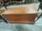 EARLY BLANKET CHEST, SHAPED APRON, SALMON PAINT, 36