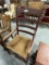 EARLY LARGE SIZE LADDERBACK ARM CHAIR, ORIGINAL RED PAINT