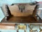 PINE CLOCK SHELF WITH FANCY CUTOUT BACK AND ORIGINAL FINISH, 32