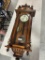 GUSTAV BECKER CARVED VIENNA WALL CLOCK, (2) WEIGHTS AND BROKEN CABLE