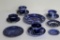 (8) PCS FLOW BLUE INCLUDING (4) HANDLESS CUP & SAUCERS, SMALL PLATE, BOWL,