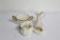 (4) PCS BELLEEK INCLUDING 2-HANDLED CUP, VASE, PITCHER