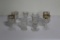 (8) MISC TUMBLERS, (4) MATCHING HEART DESIGN