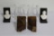 (3) PAIR BOOKENDS INCLUDING ALABASTER BOOKS, LYRE SHAPED, MARBLE BUSTS