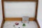 (2) SHOWCASES, ONE WOOD, OLD CLOTHES WASHER