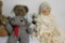 (3) TEDDY BEARS, ELEPHANT, IDEAL DOLL