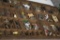 PRINTER'S BOX WITH VARIOUS TRINKETS, 32' x 17