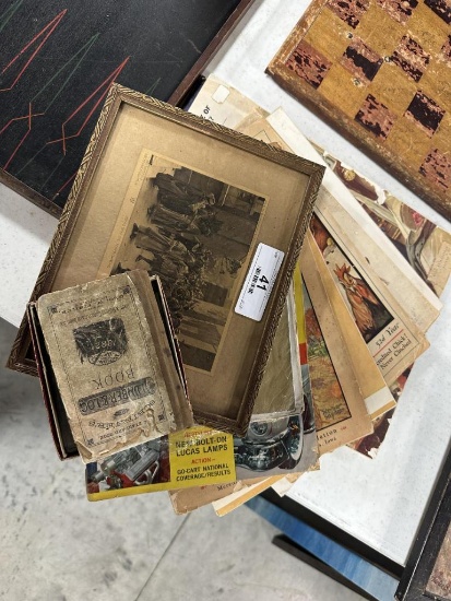 FRAMED "JUDAS UND DIE, TEMPELWACHE" PICTURE, SMALL SCRIBNER'S LUMBER AND LO