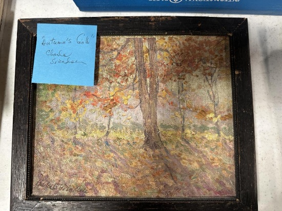 "AUTUMN'S GOLD" ORIGINAL FRAMED ART BY CHARLES SVENDSEN