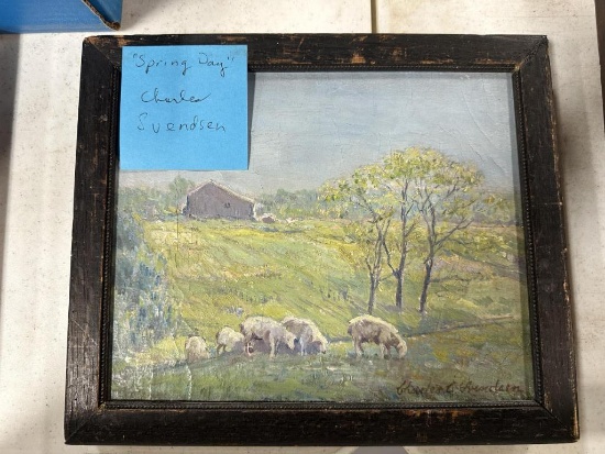 "SPRING DAY" ORIGINAL FRAMED ART BY CHARLES SVENDSEN