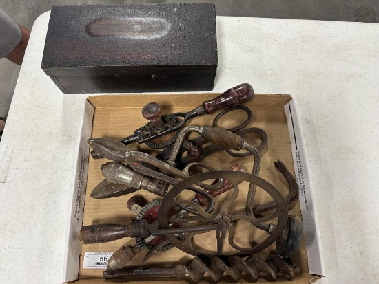 FLAT OF VINTAGE TOOLS