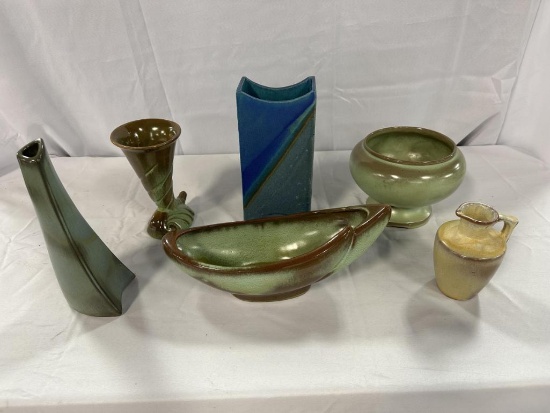 (6) PCS. FRANKOMA VASES