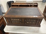 CLARKS O.N.T., 4-DRAWER COUNTER LIFT-TOP SPOOL CABINET, ORIGINAL CONDITION