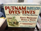 PUTNAM FADELESS DYES-TINTS CABINET, REAL NICE CONDITION, SMALL STRIP OF TAP