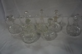 (7) GLASS VINEGAR CRUETS