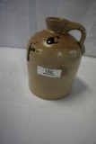 1-GALLON CROCK WITH TOBACCO SPIT DECORATION