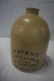 1-GALLON FLORAL DECORATED STONEWARE CROCK