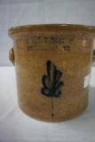 1-GALLON, E & L.P. NORTON, BENNINGTON, VT, DECORATED CROCK