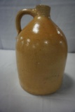 1-GALLON EMBOSSED J. FISHER, LYONS, N.Y., CROCK
