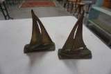 SAILBOAT BRASS BOOKENDS