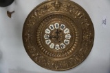 ANSONIA ROUND CLOCK WITH EMBOSSED FRAME, 14