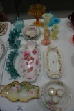 GLASS GRAPES, GLASS FRUIT PIECE, (4) VEGETABLE SERVING PCS., NIPPON SALTS,