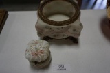 LARGE WAVECREST DRESSER BOX, SMALL WAVECREST DRESSER BOX WITH LID AND SILK