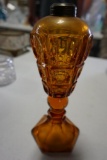 AMBER WHALE OIL LAMP, 9
