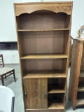 PRESSED WOOD BOOKCASE, SLIDING DOORS, 30