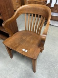 OAK OFFICE CHAIR, ORIGINAL FINISH