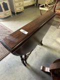 UNUSUALLY NARROW MAHOGANY GATELEG TABLE, 30