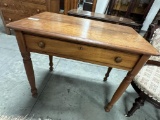 WALNUT VICTORIAN WORK TABLE, 1-DRW, 34