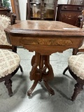 SMALL SIZE WALNUT VICTORIAN TABLE, 21