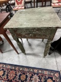 GREEN PAINTED NEW YORK-STYLE 1-DRW NIGHT STAND, 20