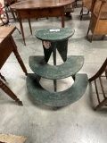 PAINTED 3-TIER CROCK STAND, 27