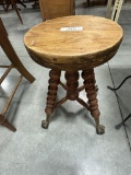 MAPLE CLAW BALL FOOT PIANO STOOL