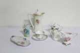 (7) PCS R.S. PRUSSIA, INCLUDING CELERY DISH, CHOCOLATE POT, CREAMER, SUGAR,