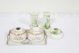 (6) ITEMS INCLUDING BAVARIA HP DRESSER SET, R.S.GERMANY HAIR RECEIVER AND G