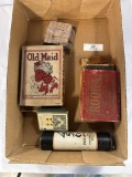 FLAT OF VARIOUS GAMES INCLUDING OLD MAID, ROOK, PICKUP STICKS, DOMINOS, ETC