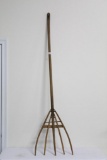 PRIMITIVE WOODEN HAY RAKE
