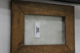 9.5 X 12.25 BURLED WOOD FRAME WITH GLASS