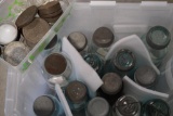 (14) VINTAGE CANNING JARS AND LIDS