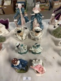 (4) PAIR FLORENCE FIGURINES INCLUDING BLUE BOY AND PINKIE, CHINESE BOY & GI