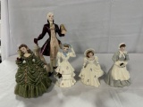(5) FLORENCE FIGURINES INCLUDING KAY, PRISCILLA, EMILY, AMELIA AND LOUIS XV