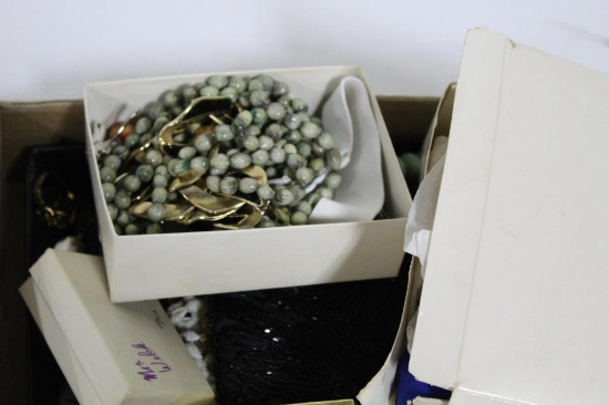 LARGE FLAT OF COSTUME JEWELRY