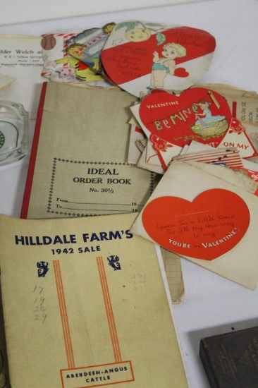 LARGE FLAT OF LEDGERS, PAPER GOODS