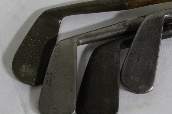 SEYMOUR DUNN-LAKE PLACID NY - 4 CLUBS: MIDIRON-DOT FACE, 2 SMOOTH FACE MASH