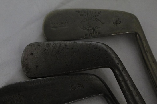 3 MACGREGOR CLUBS - RADITE PUTTER, PARAGON 10X PUTTER, J. MACGREGOR SMOOTH
