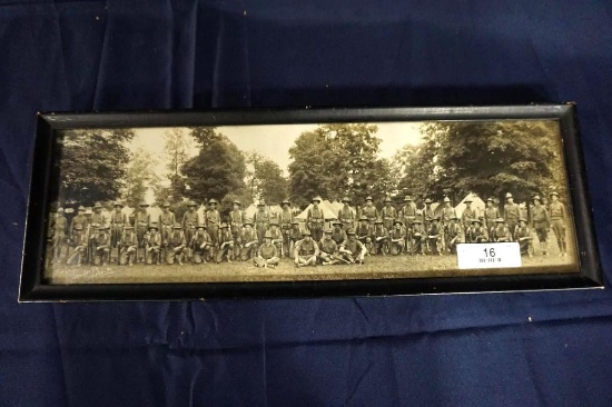 YELLOW SPRINGS, OH, 1915 MILITARY CAMP PHOTO, 23.5" X 8"